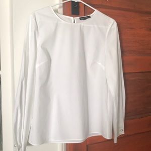 White Banana Republic cotton blouse